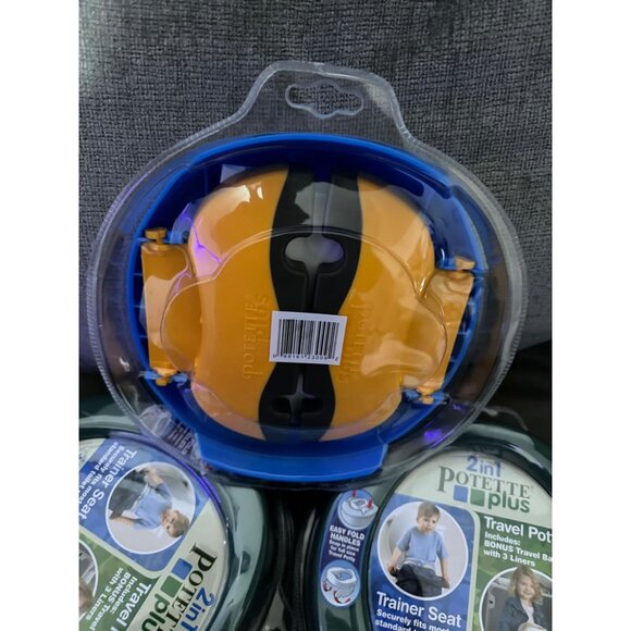 Kalencom Potette Plus 2-in-1 Travel Potty and Trainer Seat - Blue - Picture 2 of 3